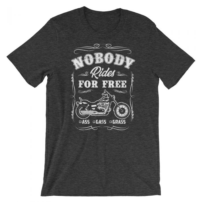 nobody rides for free motorcycle shirt