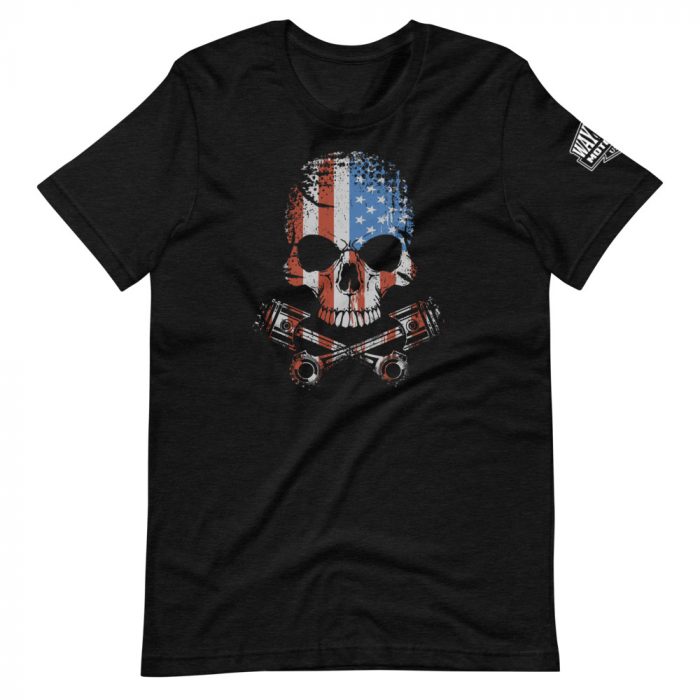 skull flag motorcycle shirt